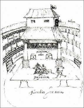 Drawing of the Swan Theater